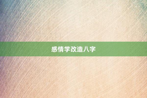 感情学改造八字